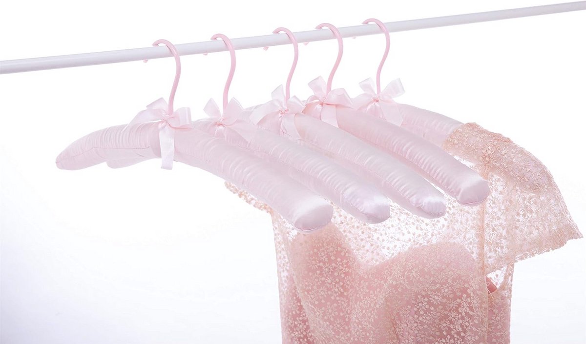 Extra Grote Anti Slip Satijnen Hangers voor Jassen en Bruidsjurken - Pack van 5