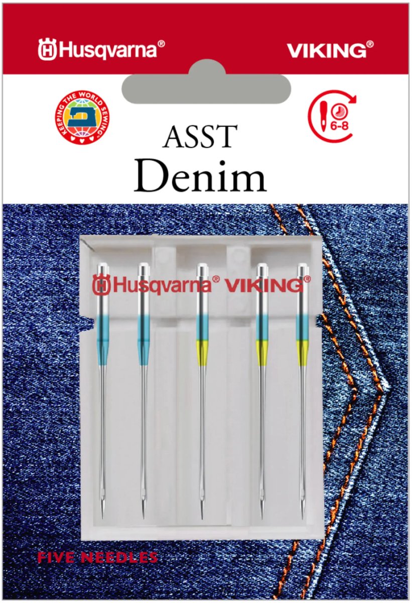 Husqvarna-Viking Denim MIX 90 / 110 (5 stuks) Naalden