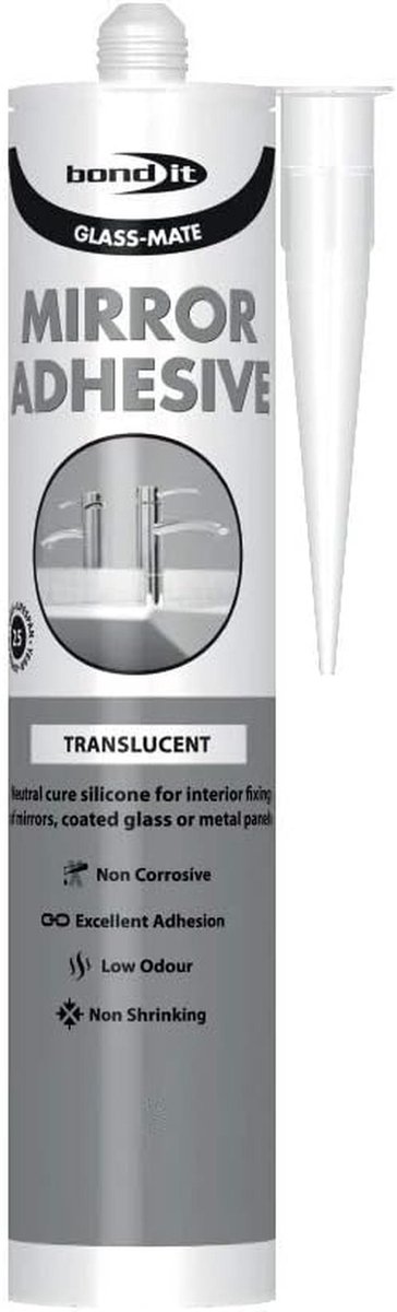 Zelfklevende Siliconen Cartridge voor Spiegels en Glas - 310ml