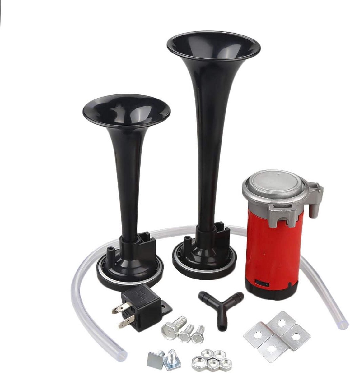Universele Luide Auto Hoorn Set - Dubbele Trompet Lucht Hoorn 12V 178dB
