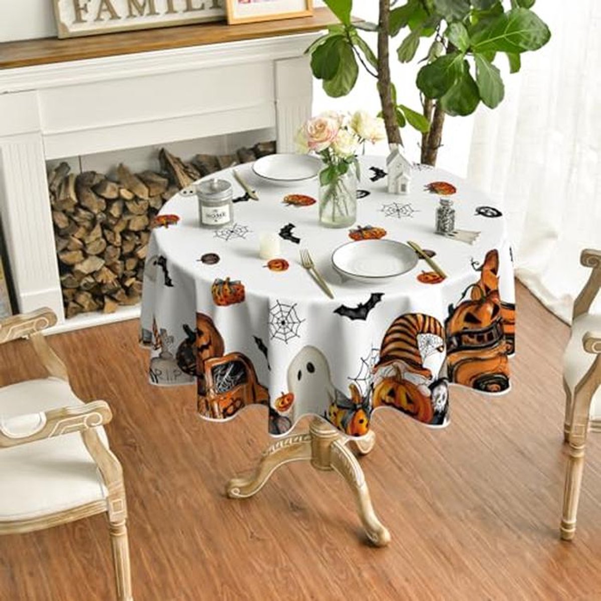 Rond Halloween Tafelkleed 140 cm voor Feestdecoraties