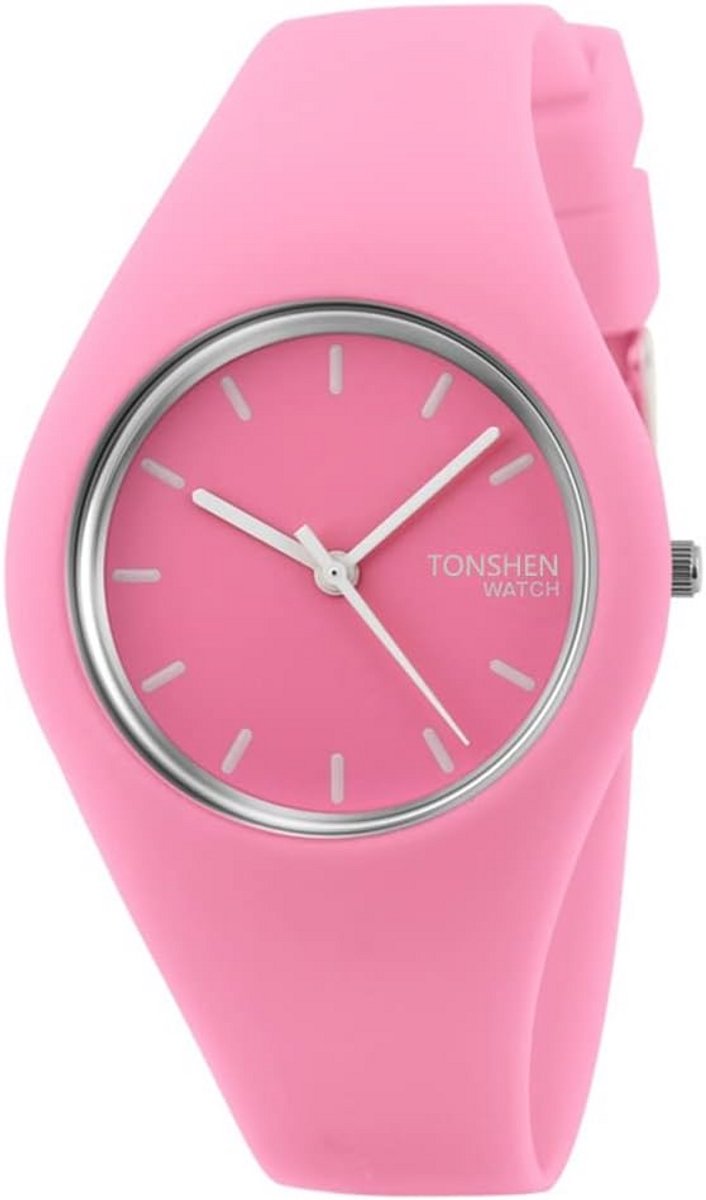 Elegante Dames Horloge met Rubberen Band - Analoge Quartz Polshorloge in 12 Kleuren