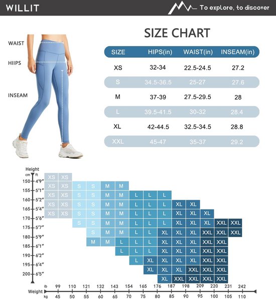 WILLIT Dames fleece leggings gevoerde hoge taille winter