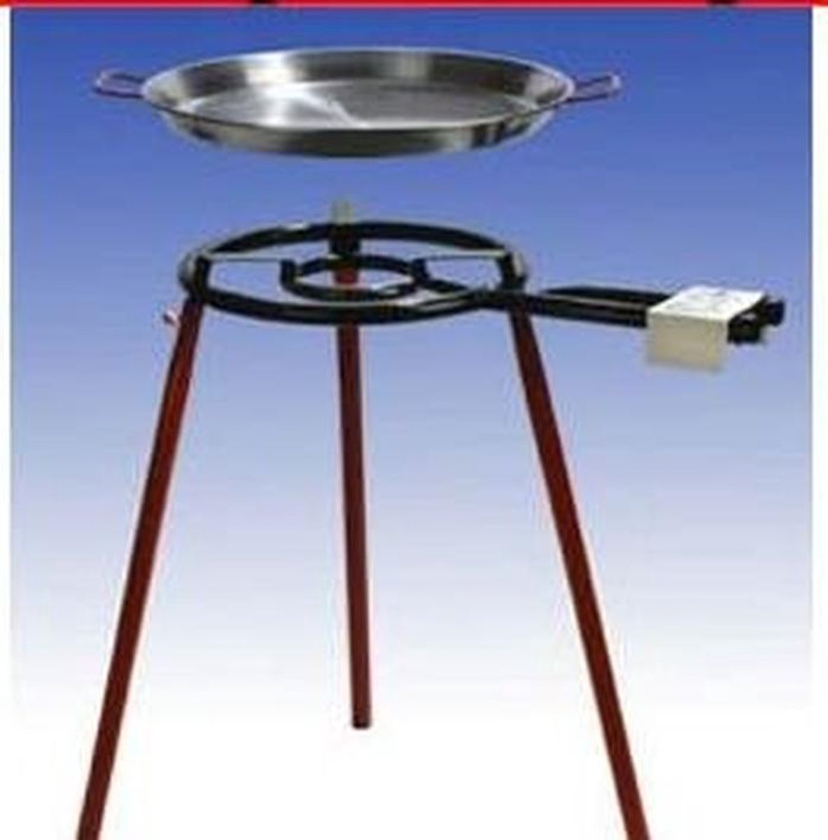 Groot Paella Grillset met 2-flammige Gasbrenner
