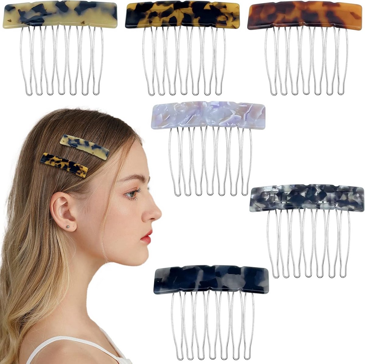 Zijkammen set van 6 - Vintage elegante haarsieraden voor vrouwen en meisjes