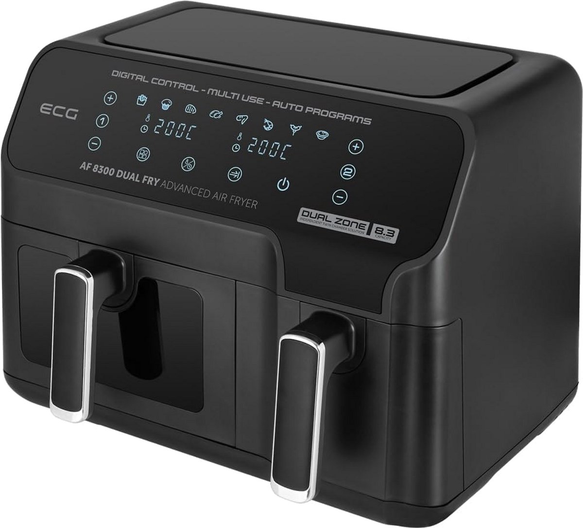 Dubbele Frituurpan met 8,3 L Capaciteit en 2700 W Vermogen