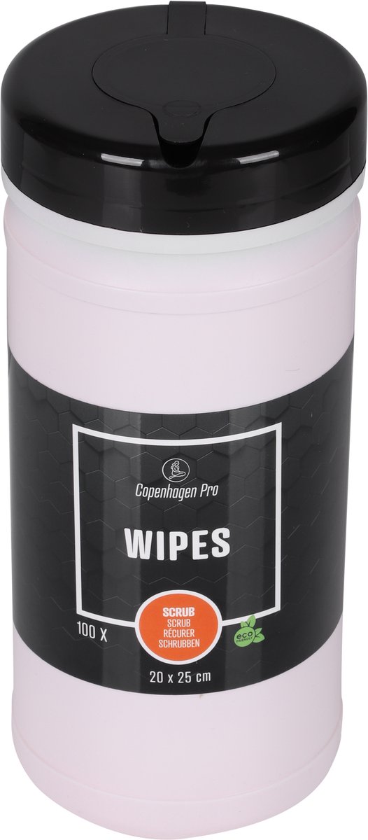 Copenhagen Pro Wet Wipes ECO Ultra Scrub - Vochtige Schoonmaakdoeken in Dispenser - Voor Verwijderen van Olie, Verf, Lak en Lijm - Abrasief Effect - Kleur Oranje