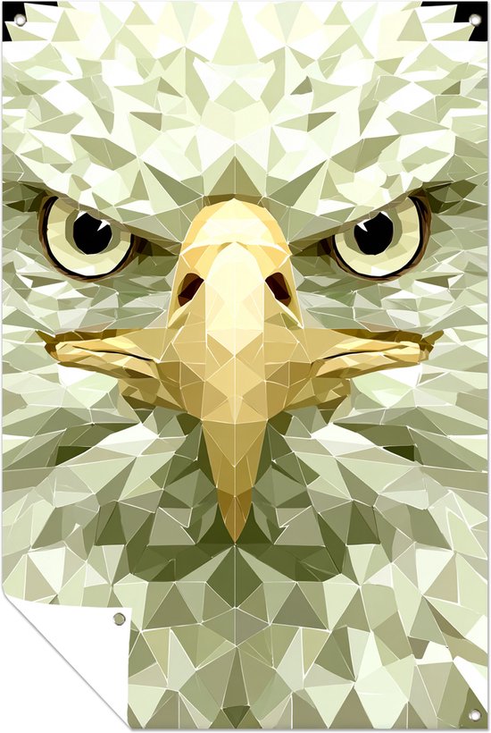 Arend intense blik - Buiten - Schutting decoratie - Tuinposter - 80x120 cm