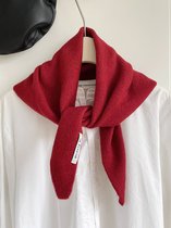 Driehoekige Gebreide Sjaal - Zachte Acryl Stof - Als Sjaal, Omslagdoek Of Dekentje - In Effen Kleuren - rood