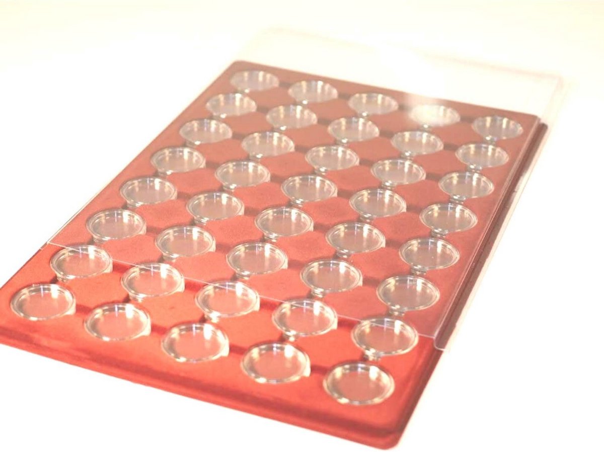 Muntbakje met 40 capsules voor 2 euro munten