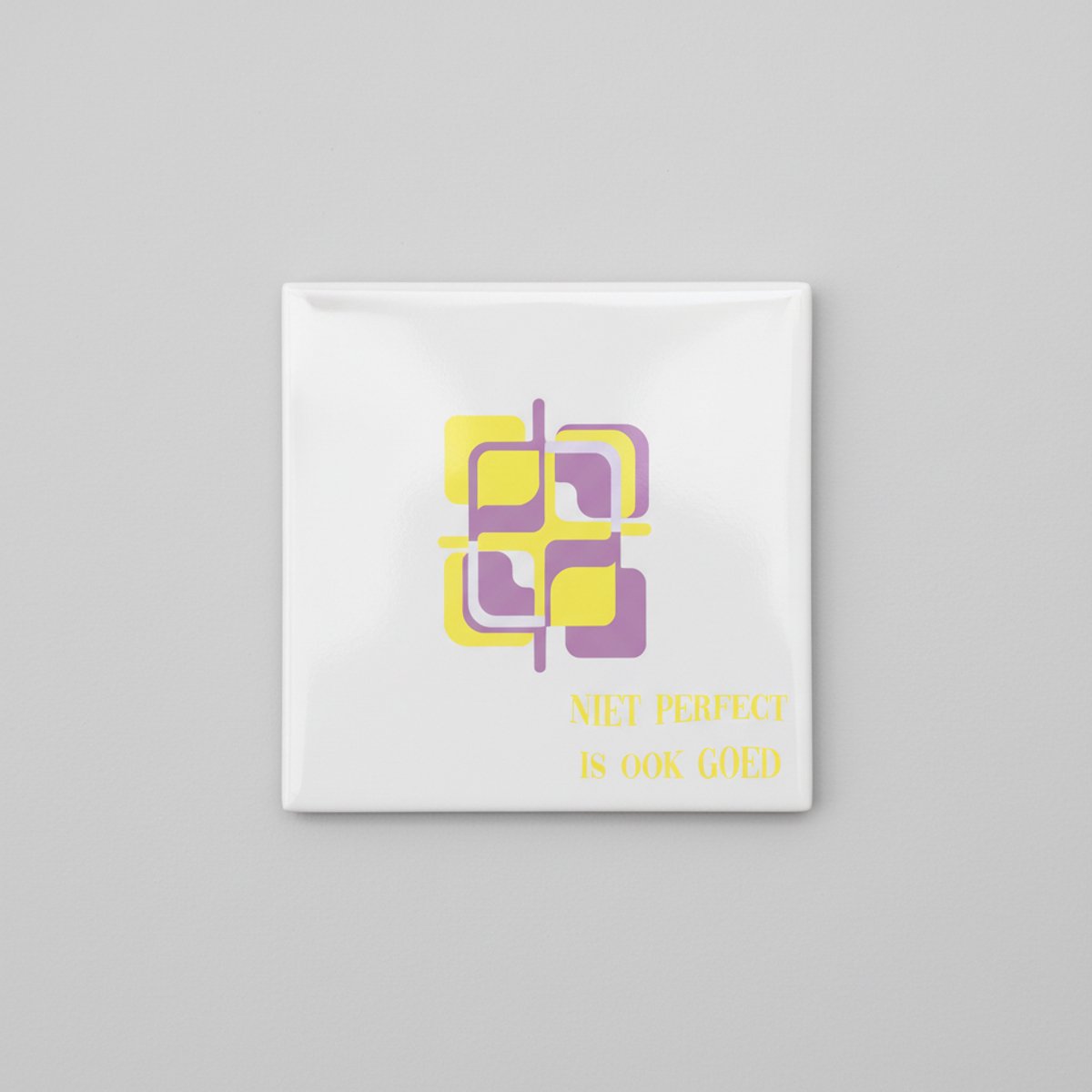 Niet Perfect Is Ook Goed Tegel – Inspirerende Quote Wanddecoratie – Moderne Keramische Teg