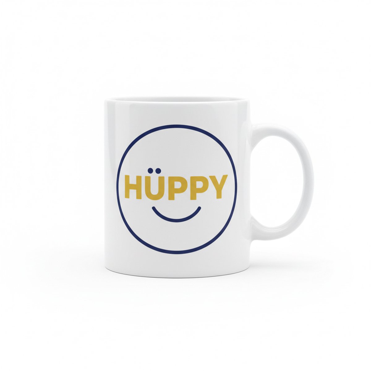 Hüppy 330ml Koffiemok - Leuke en Blije Mok met Smiley Gezicht voor een Positief Begin van je Dag