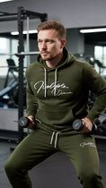 Ensemble de jogging pour homme en Denim indigo - Vert kaki