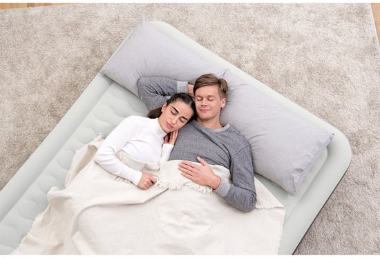 Bestway - Luchtbed - 2-Persoons - 152×203×36 cm - Bruin - Met Ingebouwde Elektrische Pomp - Incl. 3-in-1 Opbergtas - Luchtbed 2 Persoons - Luchtbed Met Pomp - Luchtbed Binnen - Luchtbed Comfort - Luchtbed Wave Beam van Merkloos — afbeelding 5