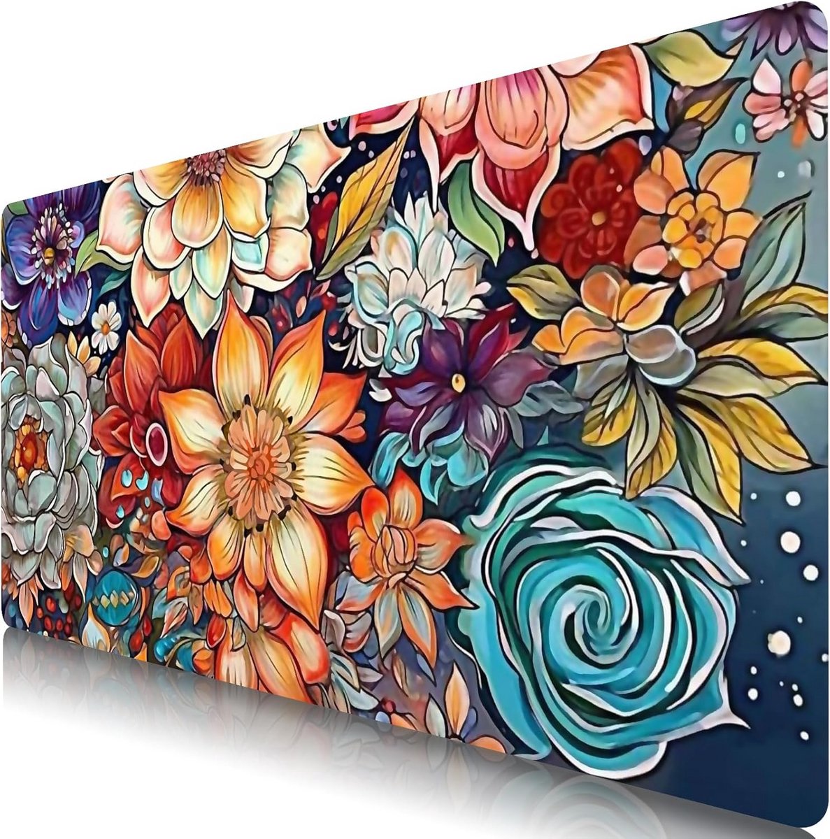 XXXL Bureauonderlegger (120x60 cm) - Grote Gaming Muismat met Genaaide Randen, Antislip en Waterdicht
