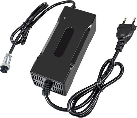 PowerSmart 42V 2A Oplader Voor 36V Li-ion E-bike Accu – SSLC084V42M – 5-polige Trapeziumstekker – 100-240V Ingang