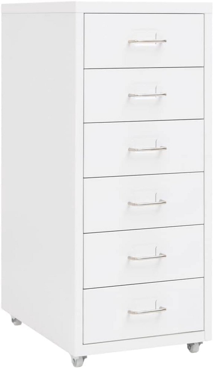 Mobiele ladeset 28x41x69 cm - Wit metaal
