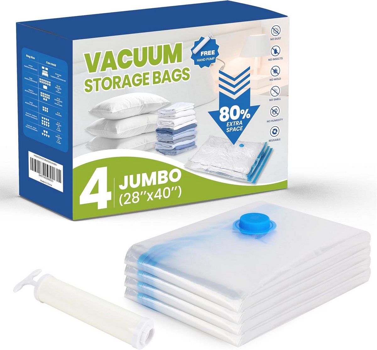 XL Vacuüm Opbergzakken - Ruimtebesparende Oplossing voor Kleding en Dekbedden