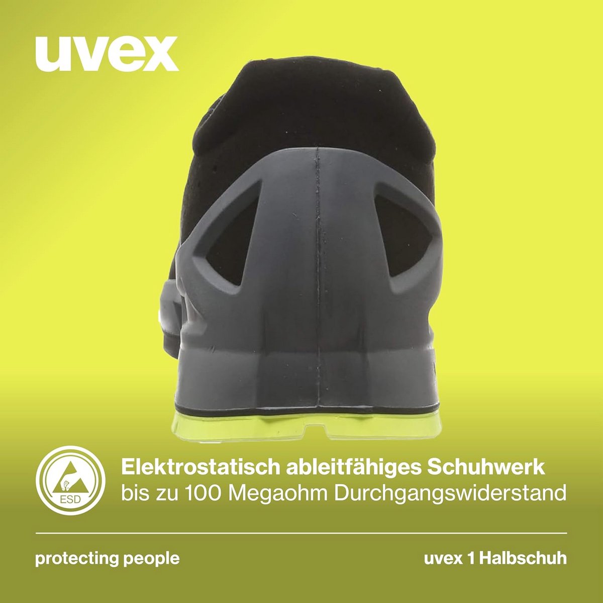 S1 Veiligheidschoenen voor mannen en vrouwen - limoen/zwart