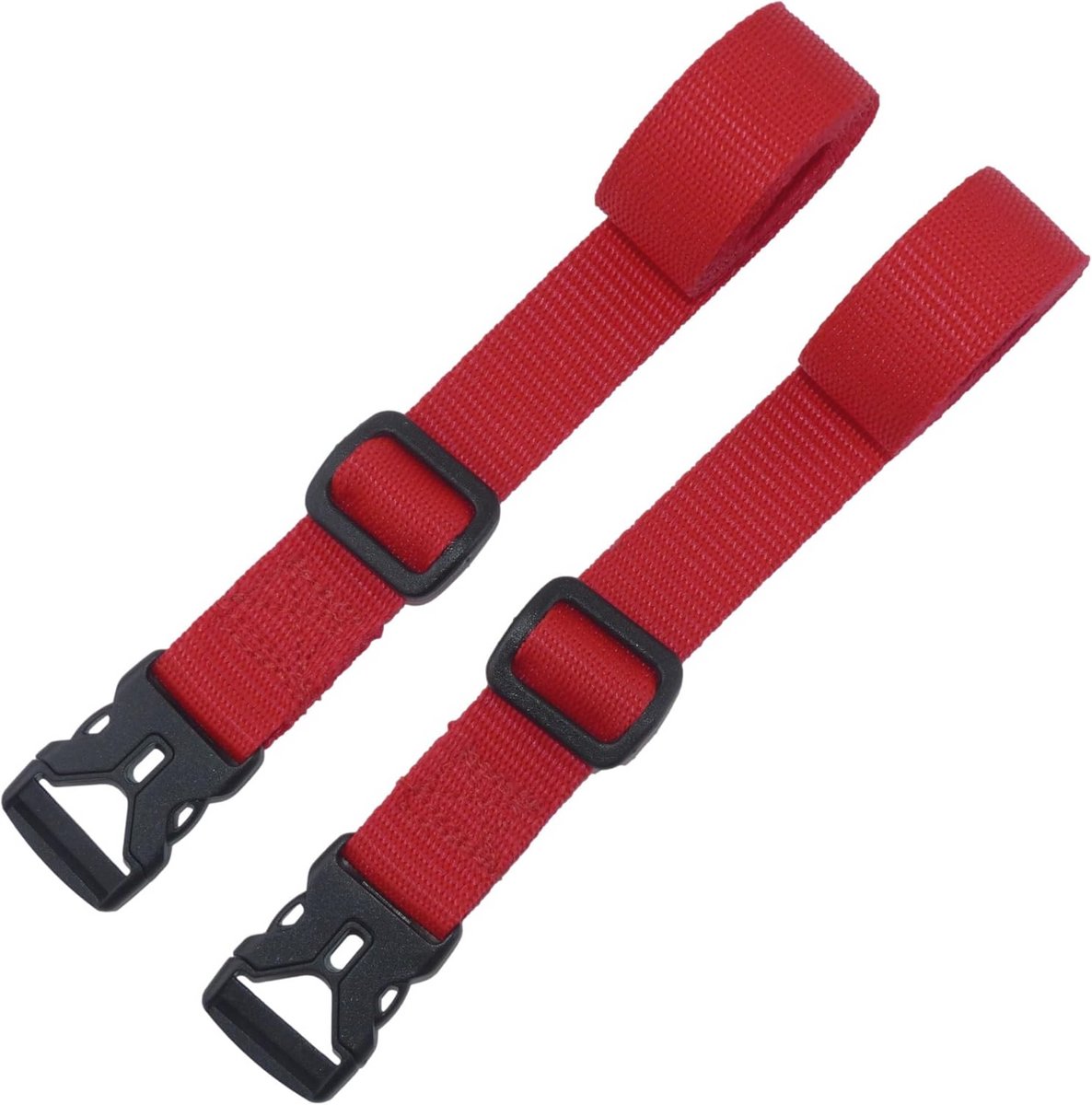 Singelband met snelsluiting gesp - Set van 2 - 150 cm Rood