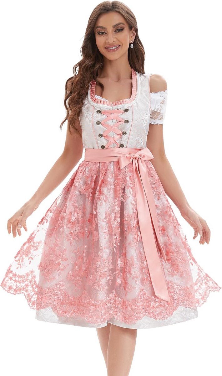 Dirndl Jurk Set van 3 - Traditioneel Oktoberfest Kostuum voor Dames