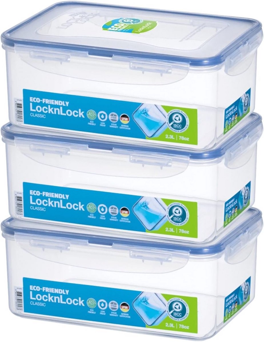 Multifunctionele vershouddozen set van 3 - 2,3 liter, vaatwasmachinebestendig
