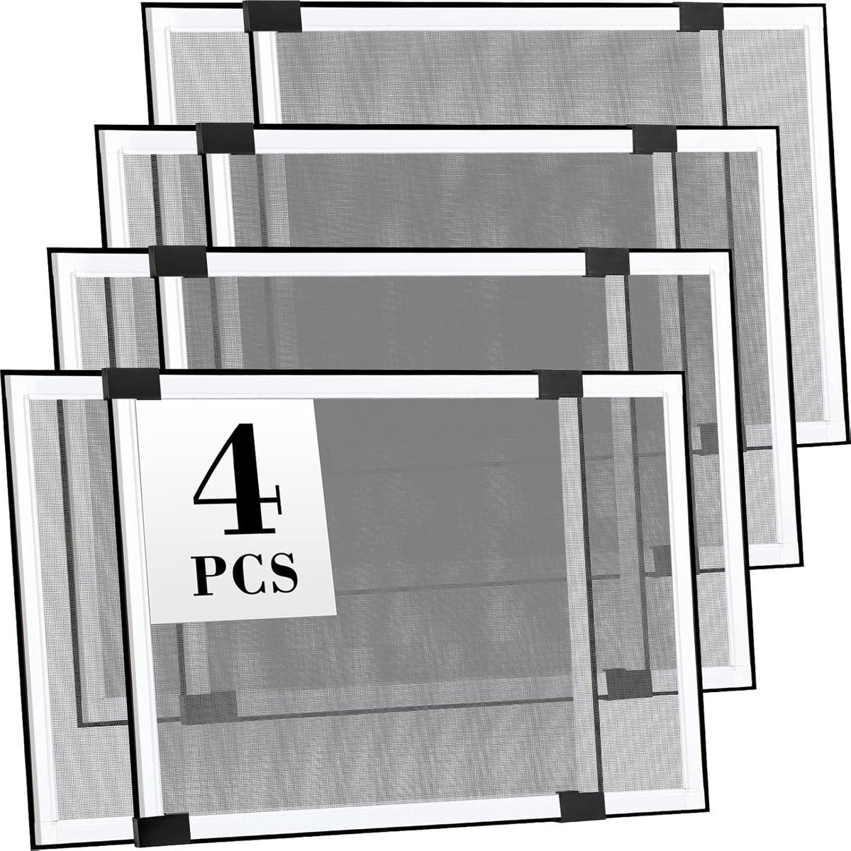 4-delige Set Verstelbare Horren voor Ramen (53-102 cm Breed)