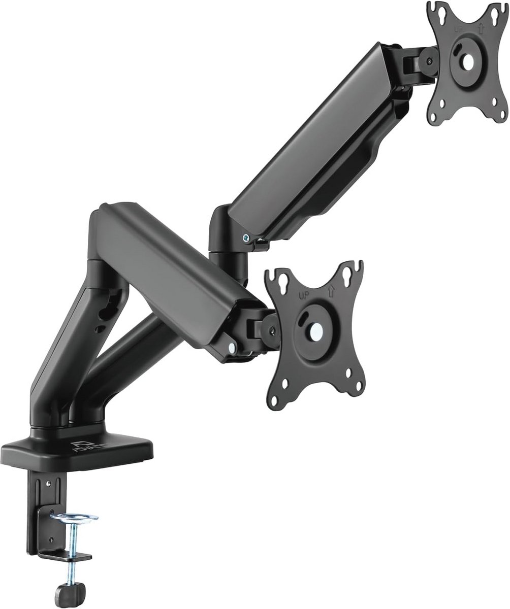 Dubbele Monitorhouder voor PC 17-32 inch - Verstelbare Scharnierarm met Draaifunctie