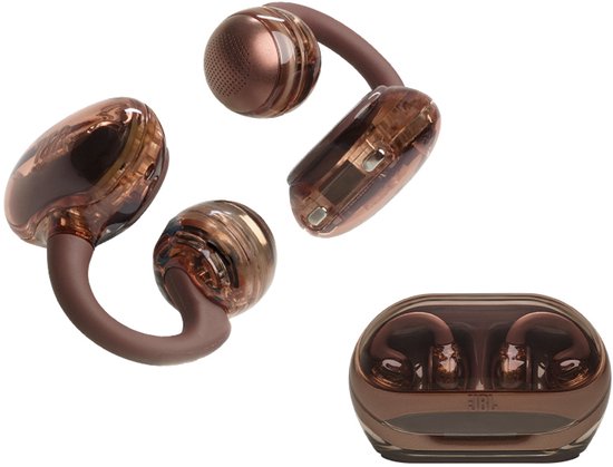 JBL Soundgear Clips - Open ear Oortjes - Oortjes Draadloos - Sport Oordopjes - Bluetooth - Clip On - Hardlopen - 32 uur - Spatwaterdicht - IP54 - Oorclips - Copper