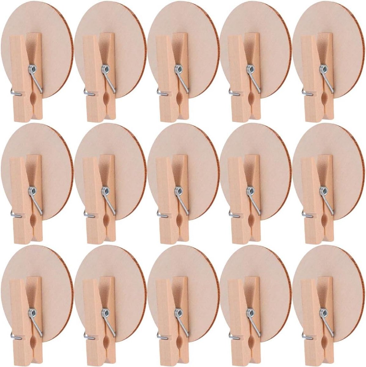 Allecta - Houten Mini Wasknijpers Fotoclips 50 Stuks Voor Knutselen en Decoratie.