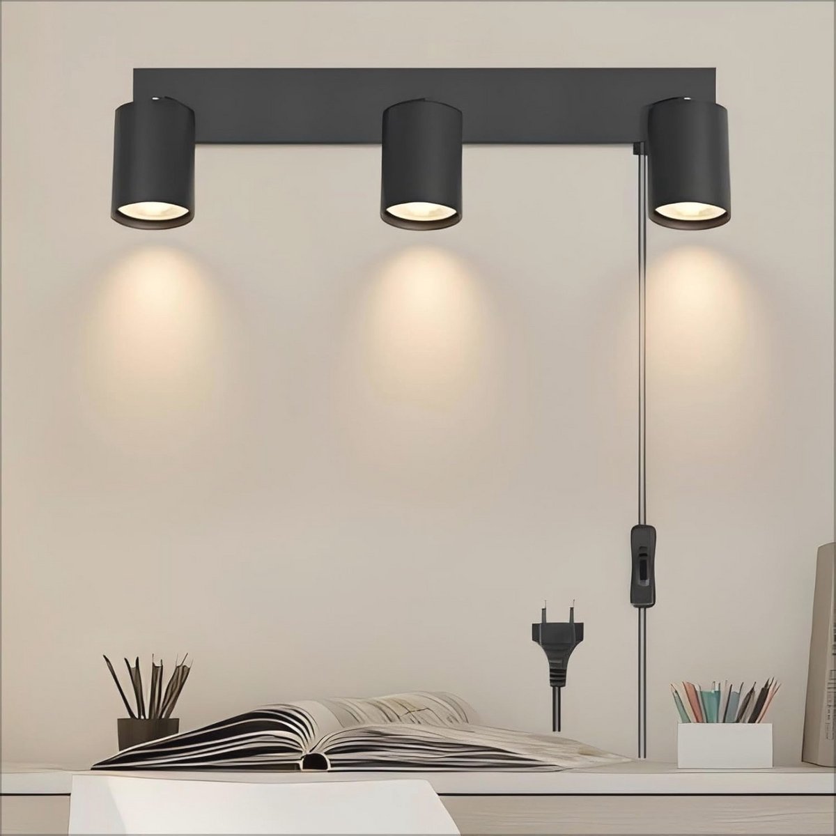 Verstelbare GU10 wandlamp voor slaapkamer en woonkamer