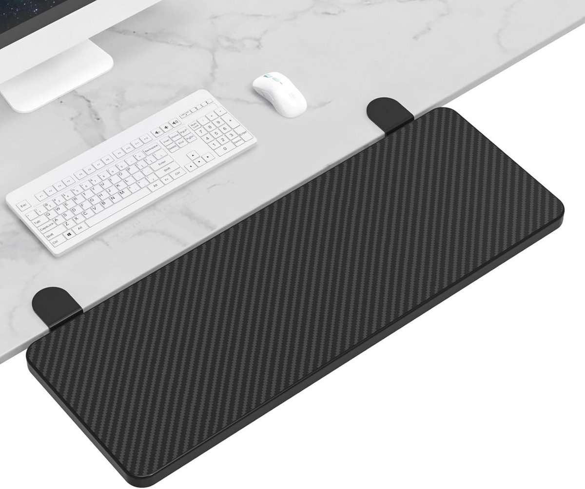 Ergonomisch bureau verlengstuk met armsteun - 75 cm x 24 cm verstelbare toetsenbord tray