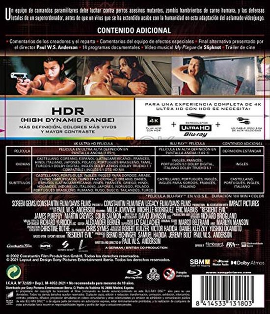 Resident Evil 4K UHD Film en Blu-ray — afbeelding 2
