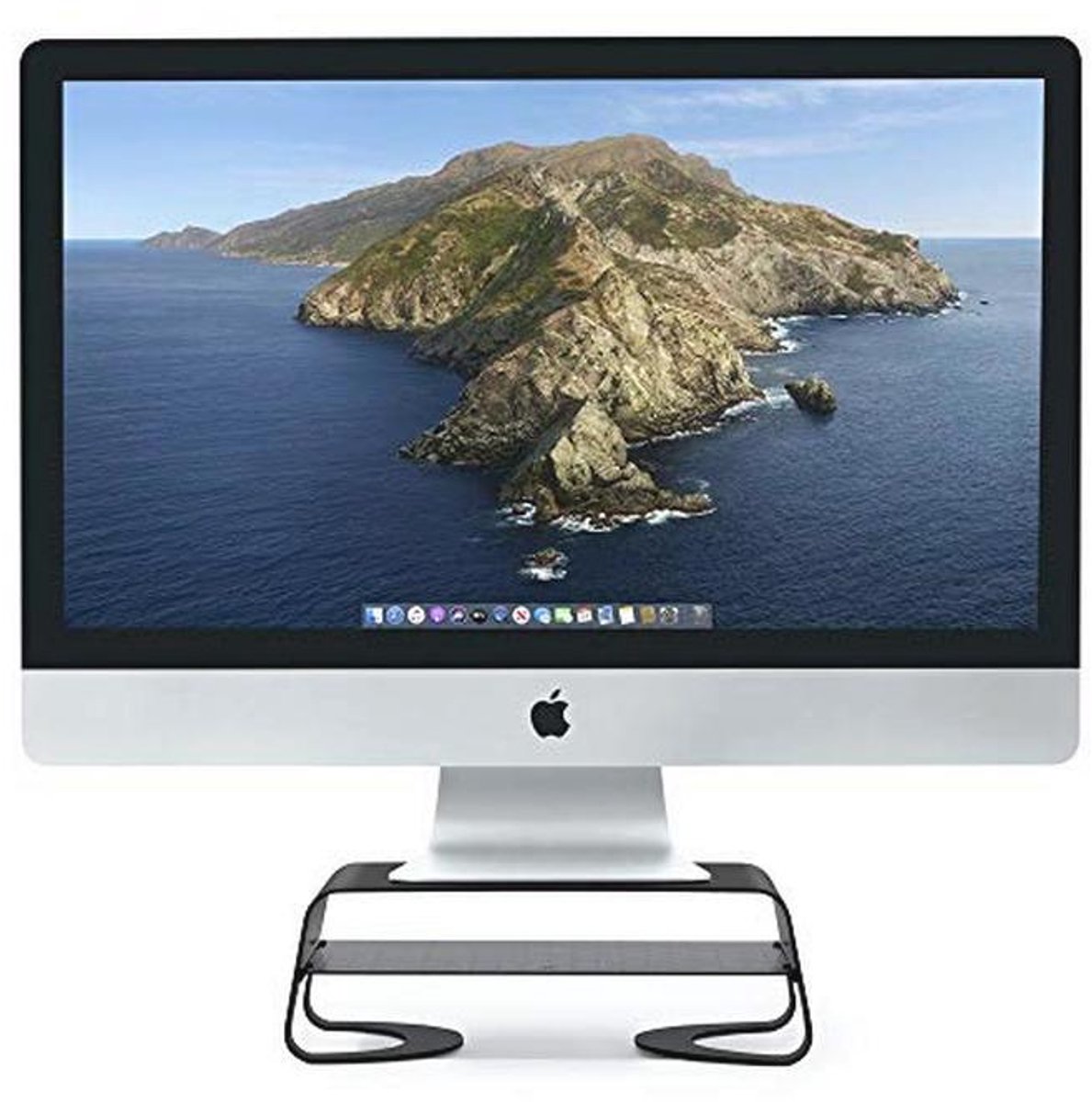 Ergonomische Monitor Stand met Opbergplank voor iMac en Displays - Mat Zwart