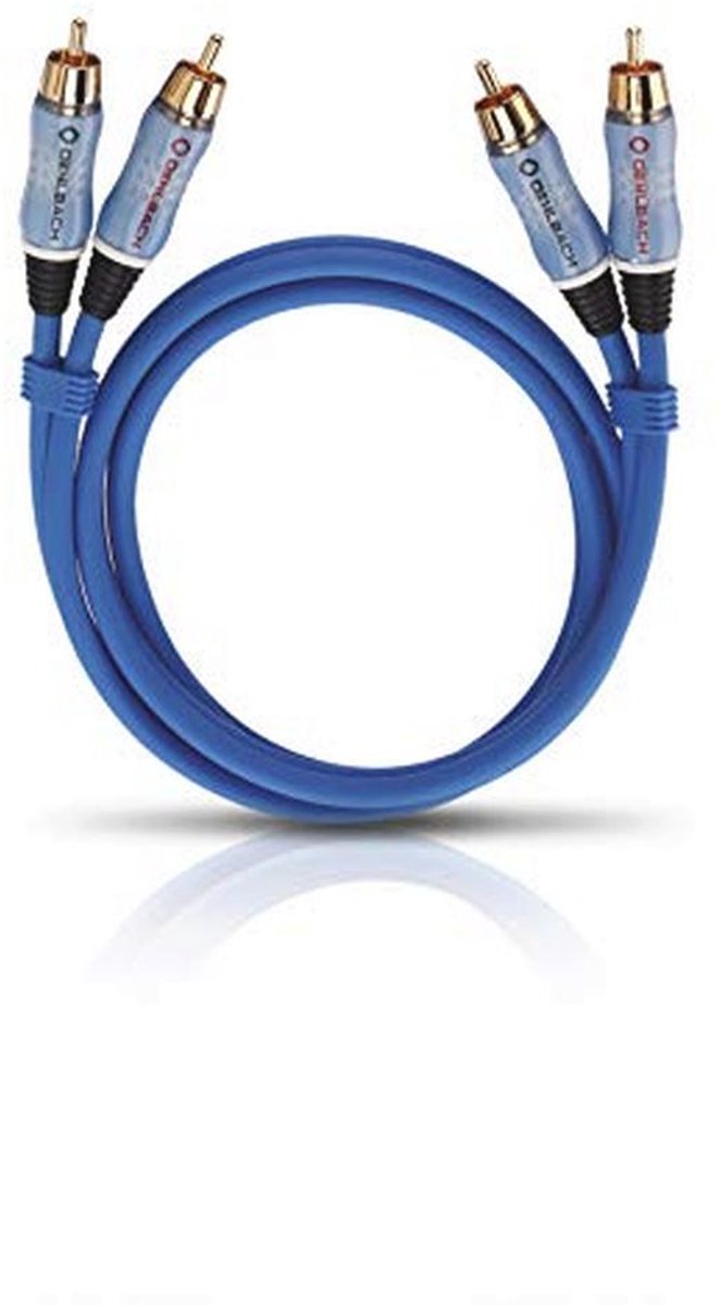 Stereo Audiokabel RCA-kabelset voor CD-speler en versterker - 50cm - Blauw