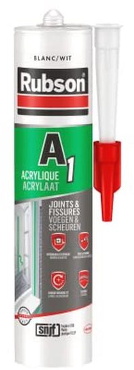 Acrylkit voor binnen en buiten - Multi-hechtingskit voor voegen en scheuren - Wit 300 ml