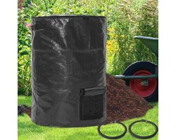 Compostvuilniszakken 80 Gallon - Opvouwbare Tuin Compost Bin Zakken - Duurzame Buiten Vuilnisbakken