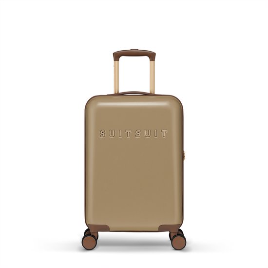 SUITSUIT Handbagage koffer 55x35x20 - Handbagage trolley - Lichtgewicht koffers - Fab Seventies koffer Cuban Sand - Bruin