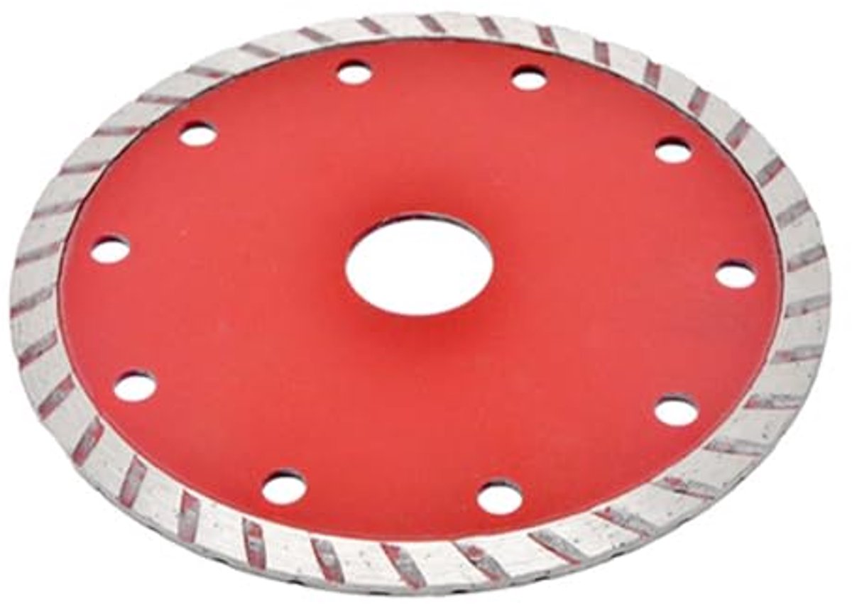 Diamantzaag 125 mm segmentzaagblad Turbo zaagbladen Diamantzaagblad voor haakse slijpers Steen Baksteen Beton Metselwerk (rood)