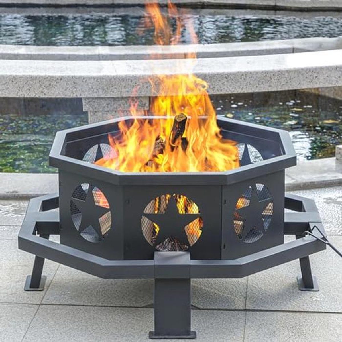 35 inch Vuurplaats voor Buiten - Zware Houtbrandende Vuurkorven voor Tuin en Terras