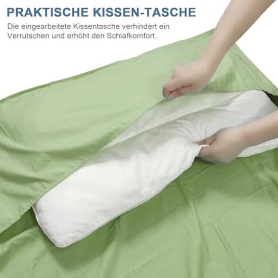 2-in-1 Huttenslaapzak met Voetritssluiting - Comfortabel en Praktisch voor Backpacking en Hutten van Merkloos — afbeelding 2