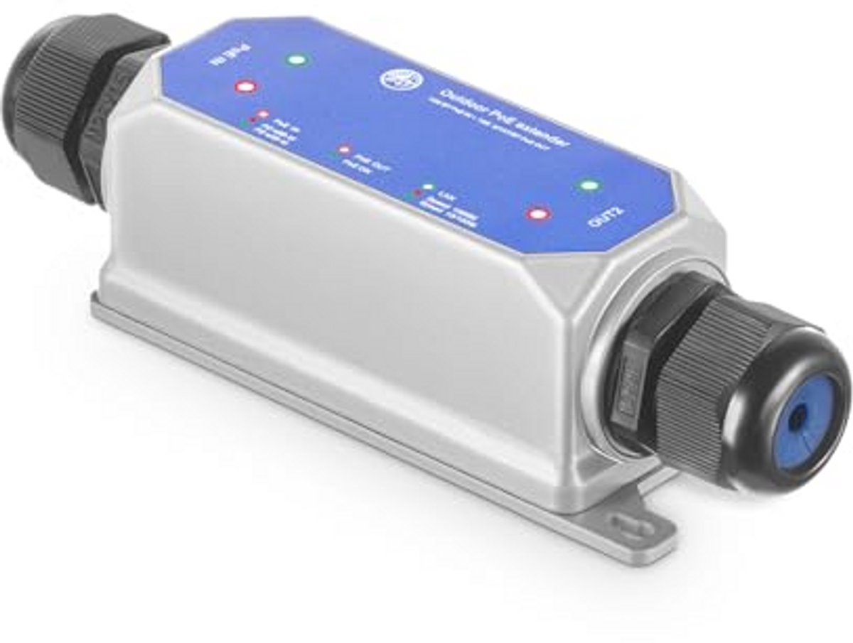 Outdoor 2-poorts Gigabit PoE Extender IP67 - Waterdicht, 90W Repeater voor 10/100/1000 Mbps