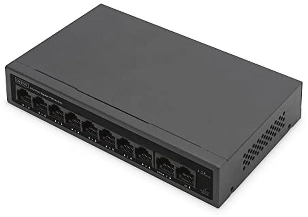 10-poorts PoE Netwerk Switch - Gigabit Ethernet - Onbeheerd - 60W PoE Budget - CCTV-Modus - 10/100/1000 Mbps
