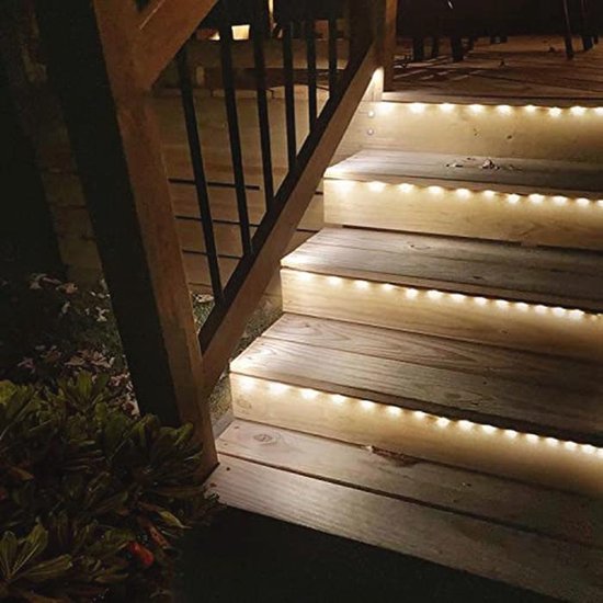 5m Solar LED Strip Lights Warm White voor Buiten | Flexibele en ...
