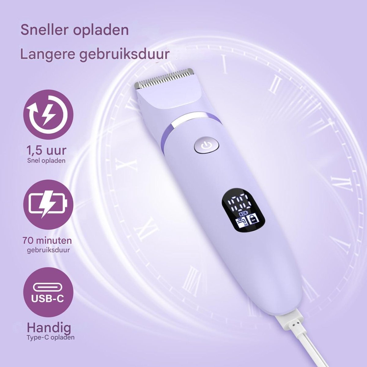 BYTEBAZAAR 3-in-1 Dames Scheerapparaat met Verwisselbare - afbeelding 2