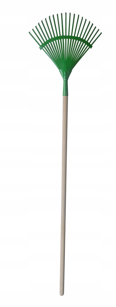 Tuinbladhark - Flexibele Metalen Bladhark met Houten Steel
