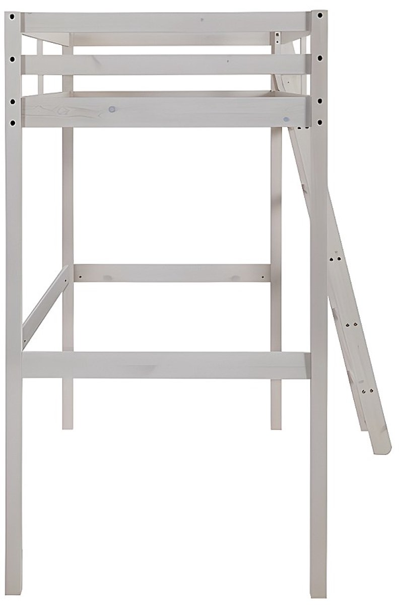 Vente-unique Hoogslaper hout wit 90 x 190 cm