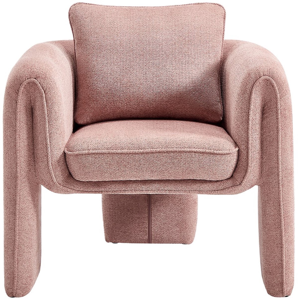 Vente-unique Fauteuil van roze stof JOLIPIA
