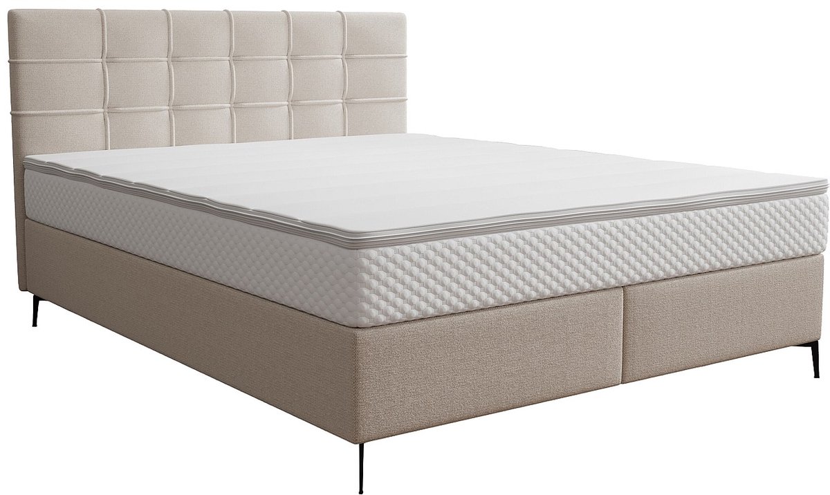 Vente-unique Boxspringbed stof beige 180 x 200 cm INAO
