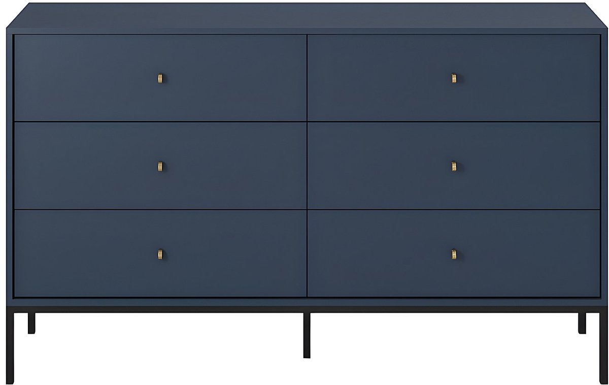 Vente-unique Ladekast BOGDAN - 6 laden - Blauw